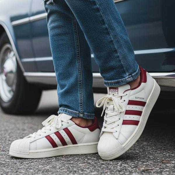 Adidas Super Star Bej Bordo