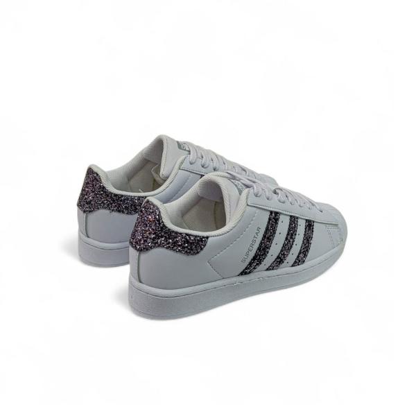 Adidas Super Star Beyaz Gümüş Cam Kırığı
