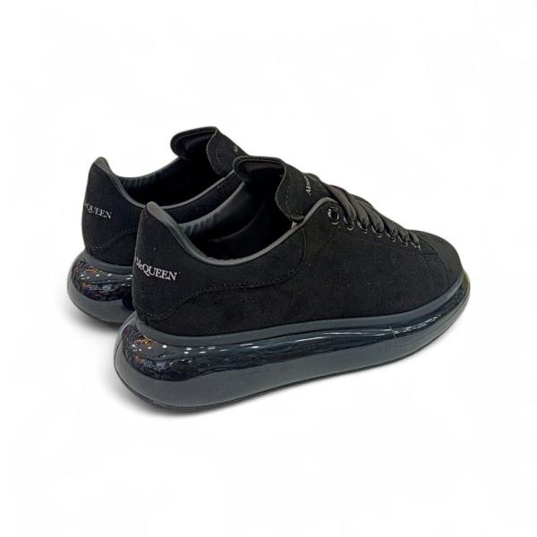 Alexander McQuuen Siyah Süet Şeffaf Taban Siyah