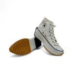 Converse Beyaz Beyaz Uzun Kalın Kauçuk Taban