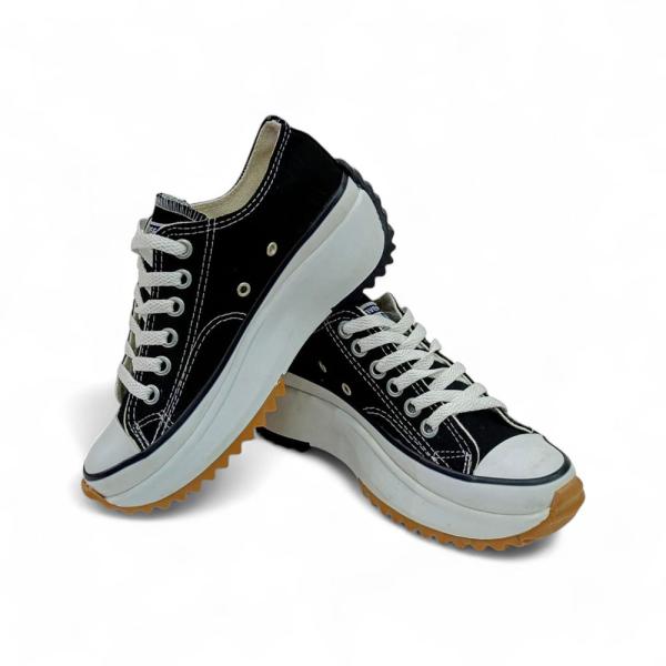 Converse Siyah Beyaz Kısa Kalın Kauçuk Taban