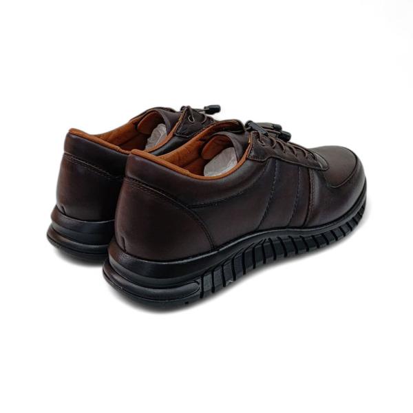 Kahve Bağcıklı Hakiki Deri Erkek Ayakkabısı