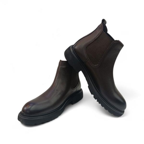 Kahve Hakiki Deri Erkek Chelsea Bot