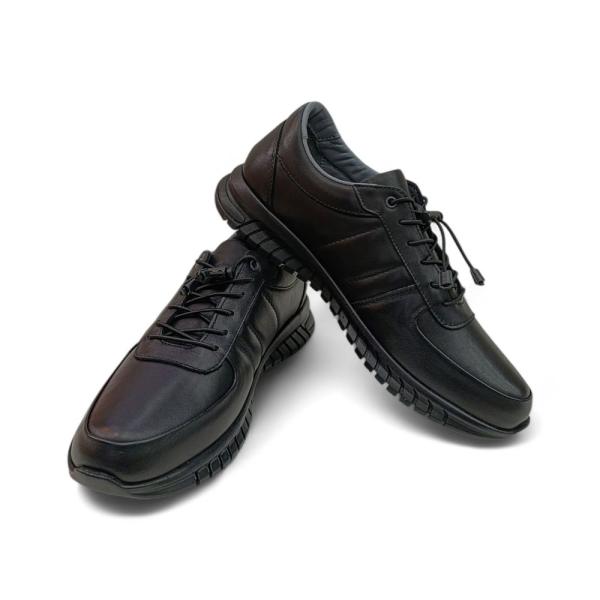 Siyah Bağcıklı Hakiki Deri Erkek Ayakkabısı