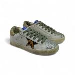 Golden Goose Super Star Beyaz Leopar Gri
