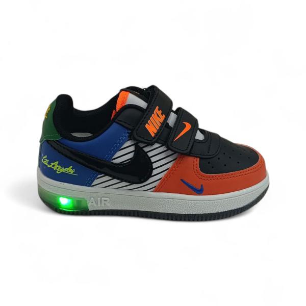 Nike Los Angeles Oranj Siyah Işıklı Cırtlı Çocuk Spor