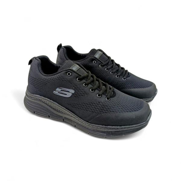 Skechers Air File Siyah Siyah