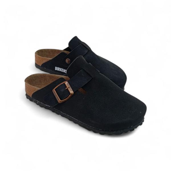 Birkenstock Siyah Toka Detaylı Kapalı Kışlık Terlik