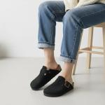 Birkenstock Siyah Toka Detaylı Kapalı Kışlık Terlik