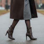 Acı Kahve Toka Detaylı İnce Taban Sivri Burun Kadın Topuklu Bot