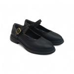 Siyah Cilt Toka Detaylı Kadın Loafer