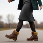 Taba İçi Kürklü Bağcıklı Kısa Topuklu Kadın Bot