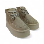 UGG Bej Yüksek Taban Bağcıklı Kadın Bot