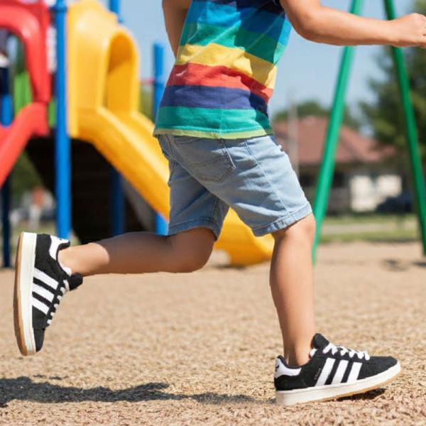 Adidas Campus Siyah Beyaz Kauçuk Taban Deri Tozu Çocuk Spor