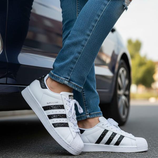 Adidas Super Star Beyaz Taban Beyaz Siyah