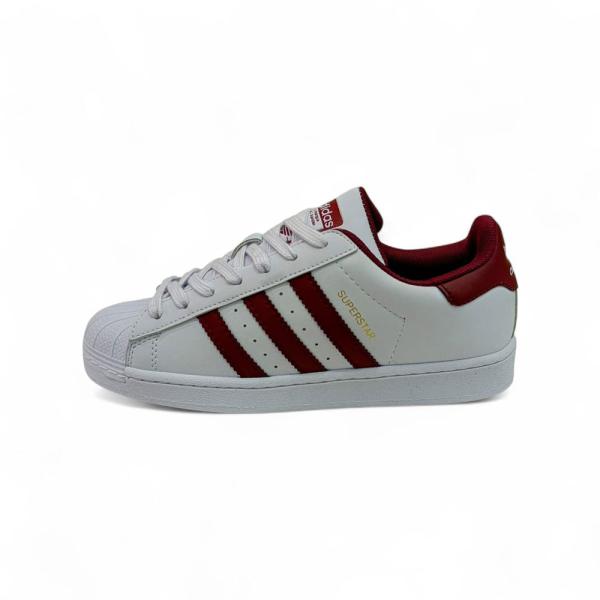 Adidas Super Star Beyaz Bordo