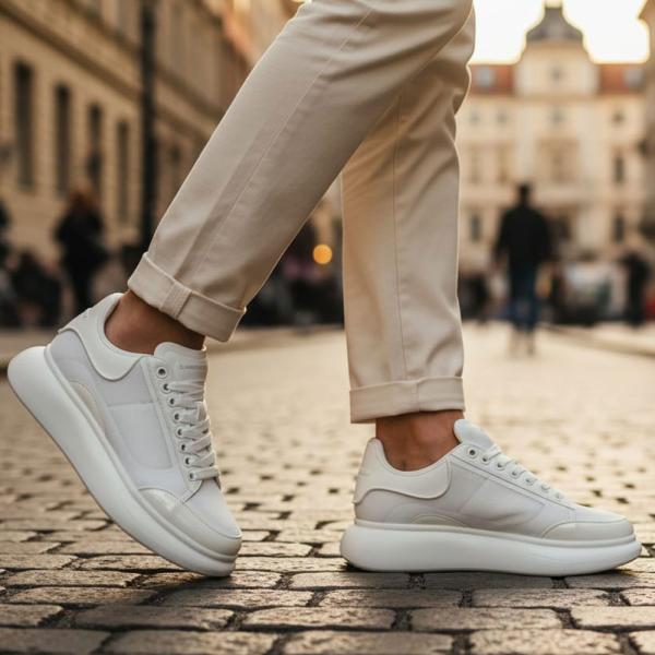 Alexander McQuuen Beyaz Şeffaf Taban Air File Beyaz