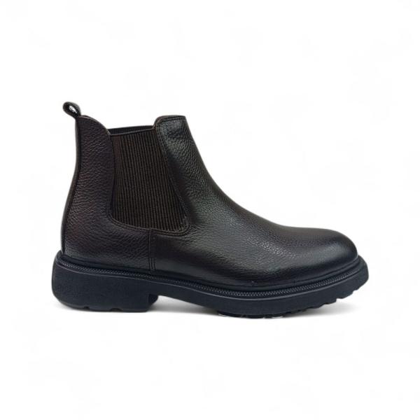 Kahve Hakiki Deri Erkek Chelsea Bot