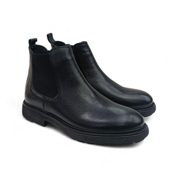 Siyah Hakiki Deri Erkek Chelsea Bot