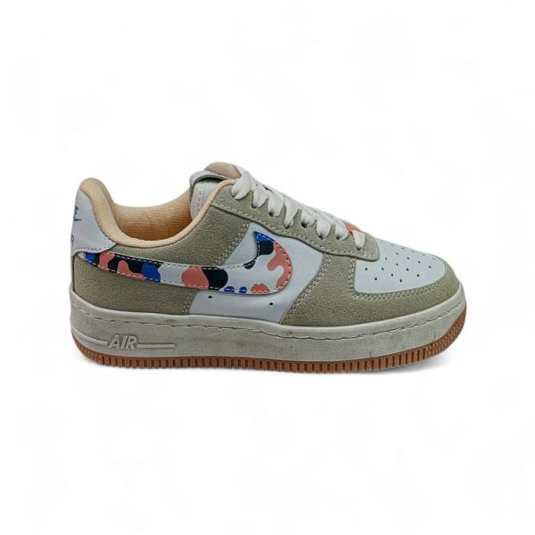 Nike Air Force Beyaz Gri Beyaz Taban