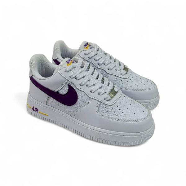 Nike Air Force Beyaz Mor Beyaz Taban