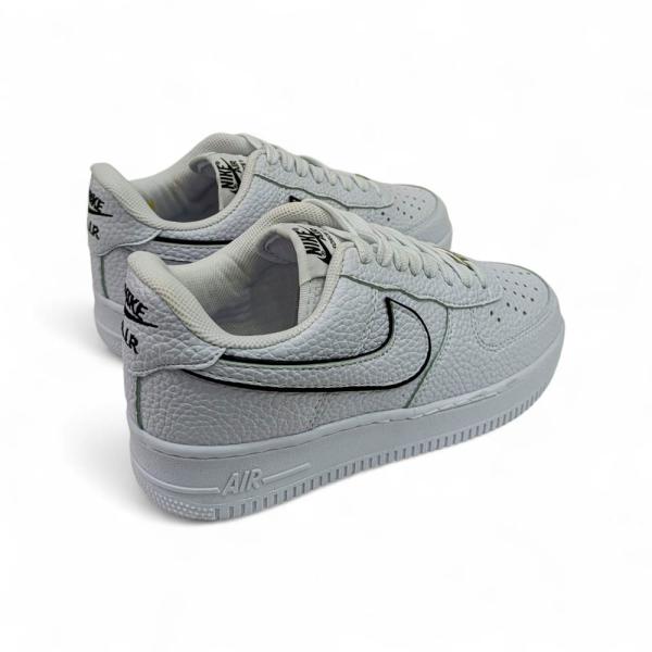Nike Air Force Beyaz Siyah Kırışık Deri