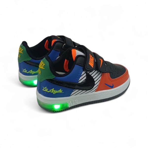 Nike Los Angeles Oranj Siyah Işıklı Cırtlı Çocuk Spor