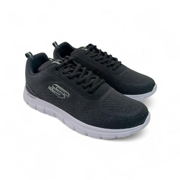 Skechers Air File Siyah Taban Siyah Siyah