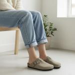 Birkenstock Bej Toka Detaylı Kapalı Kışlık Terlik