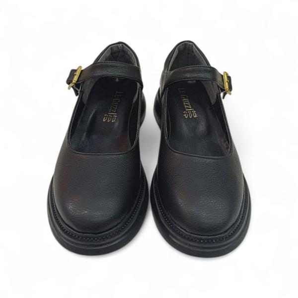 Siyah Cilt Toka Detaylı Kadın Loafer