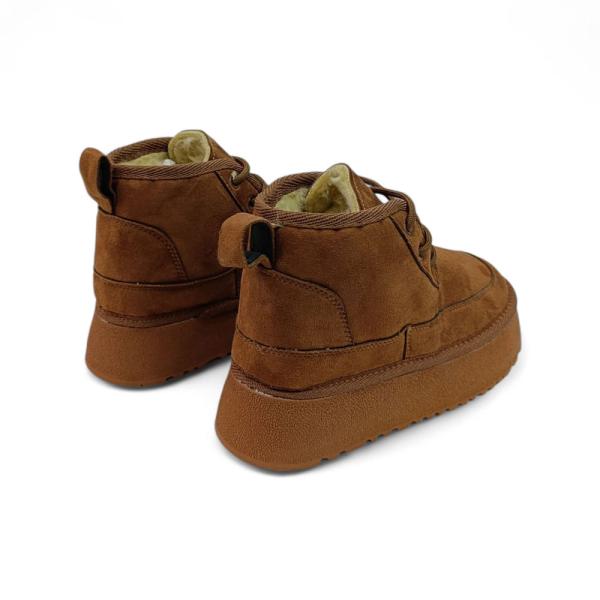 UGG Taba Yüksek Taban Bağcıklı Kadın Bot